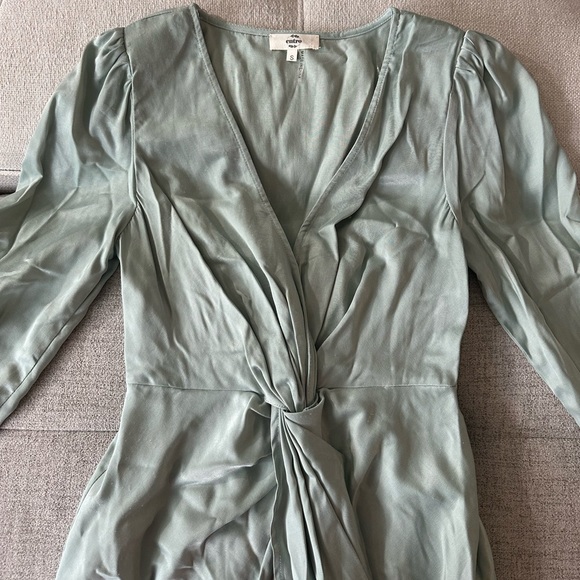Satin Long Sleeve Mini Dress - Picture 4 of 7